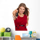 Happy Blonde Holding Car Wall Decal