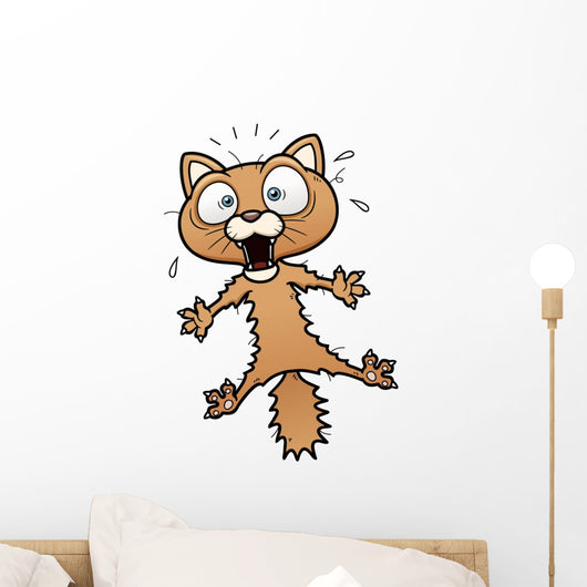 Vector Illustration Scared Cartoon Wall Decal