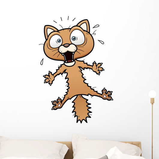 Vector Illustration Scared Cartoon Wall Decal