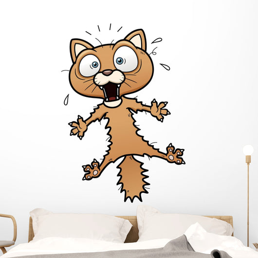Vector Illustration Scared Cartoon Wall Decal