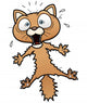 Vector Illustration Scared Cartoon Wall Decal