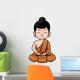 Vector Illustration Buddhist Monk Wall Decal