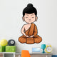 Vector Illustration Buddhist Monk Wall Decal