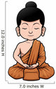 Vector Illustration Buddhist Monk Wall Decal