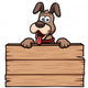Vector Illustration Cartoon Dog Wall Decal