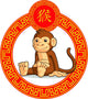 Chinese Zodiac Animal Monkey Wall Decal