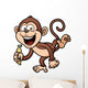 Vector Illustration Monkey with Wall Decal