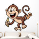 Vector Illustration Monkey with Wall Decal