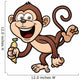 Vector Illustration Monkey with Wall Decal