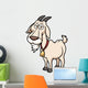 Vector Illustration Goat Cartoon Wall Decal