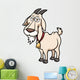Vector Illustration Goat Cartoon Wall Decal