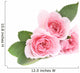 Three Pink Roses Wall Decal