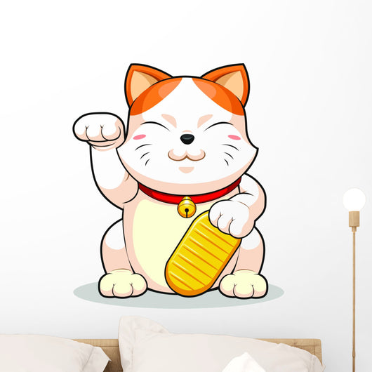 Lucky Cat Makeni Neko Wall Decal