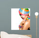 Beauty Girl Portrait with Wall Decal