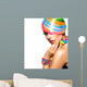 Beauty Girl Portrait with Wall Decal