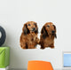 Pair Dog Long-haired Dachshund Wall Decal