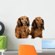 Pair Dog Long-haired Dachshund Wall Decal