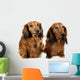 Pair Dog Long-haired Dachshund Wall Decal