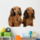 Pair Dog Long-haired Dachshund Wall Decal
