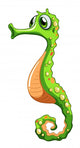 Green Seahorse Wall Decal