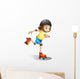 Young Girl Roller Skating Wall Decal