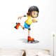 Young Girl Roller Skating Wall Decal