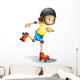 Young Girl Roller Skating Wall Decal