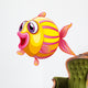Colorful Pouty Fish Wall Decal