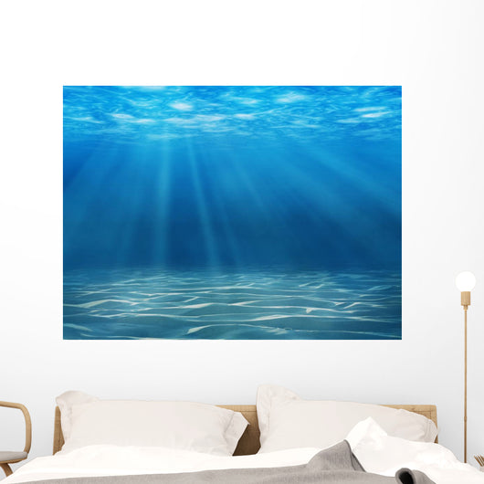 Tranquil Underwater Scene with Wall Decal