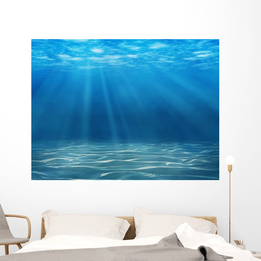 Tranquil Underwater Scene with Wall Decal