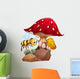 Bee near Giant Red Wall Decal