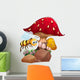 Bee near Giant Red Wall Decal