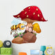 Bee near Giant Red Wall Decal