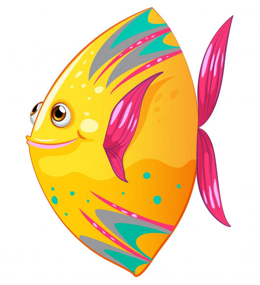 Big Colorful Fish Wall Decal