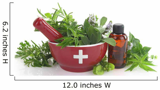 Mortar with Medicine Cross Wall Decal