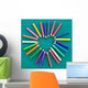 Herz Aus Buntstiften Wall Decal