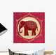 Indian Elephant with Mandalas Wall Decal