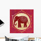 Indian Elephant with Mandalas Wall Decal
