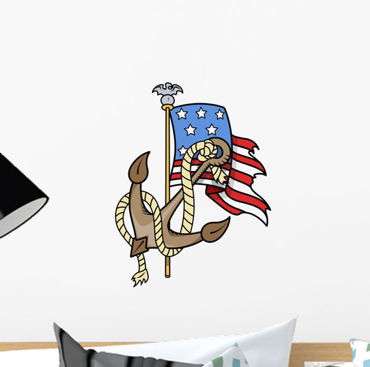 Flag and Anchor Wall Decal