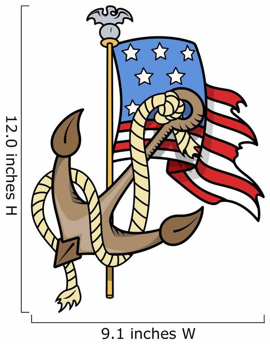 Flag and Anchor Wall Decal