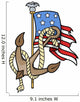 Flag and Anchor Wall Decal