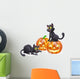 Halloween Cats and Pumpkins Wall Decal