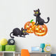 Halloween Cats and Pumpkins Wall Decal