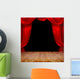 Theater Curtains and Wood Wall Decal