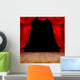 Theater Curtains and Wood Wall Decal