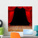 Theater Curtains and Wood Wall Decal