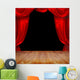 Theater Curtains and Wood Wall Decal