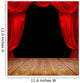 Theater Curtains and Wood Wall Decal