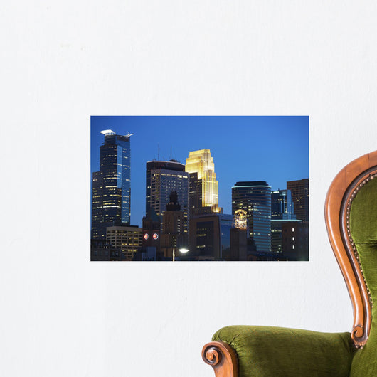 Minneapolis Night Wall Decal