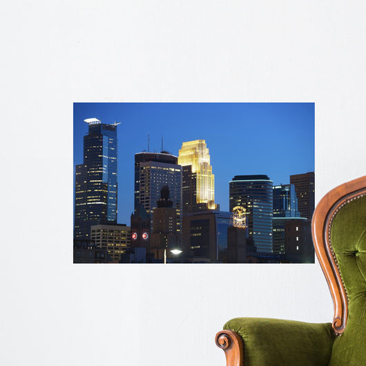 Minneapolis Night Wall Decal